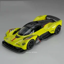 1:32 Alloy Diecast Valkyrie Sports Car Toy - 4 - Door Miniature with Pull - Back Feature (Valkyrie Yellow)