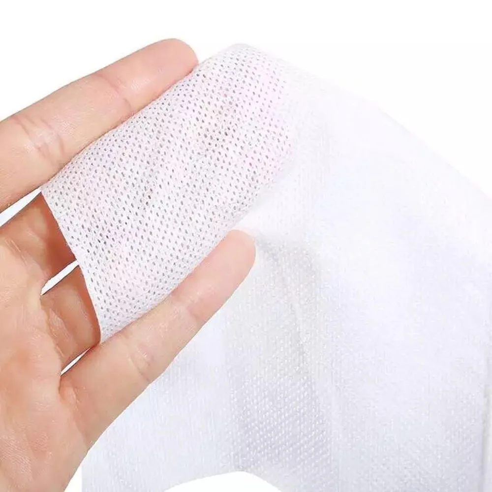 1 Roll White/Pink Disposable Face Towel Travel Cotton Makeup Wipes Facial Cleansing Towel Cotton Pads Face Cleansing Tissue Soft 4