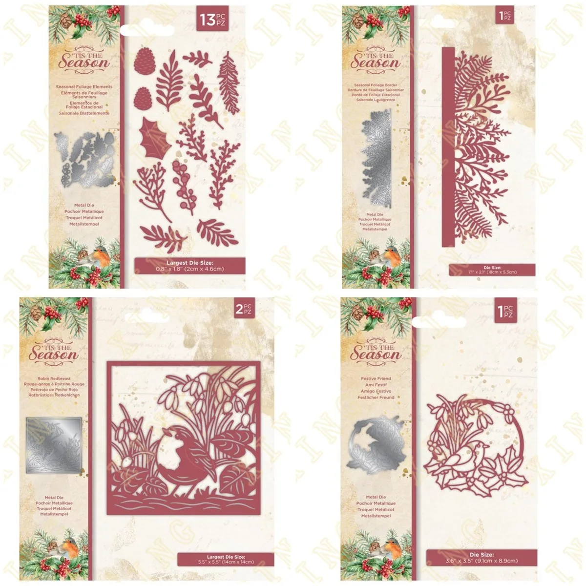

Metal Cutting Dies Scrapbook Diary Decoration Stencil Embossing Template Diy Greeting Card Handmade New Foliage Robin Redbreast