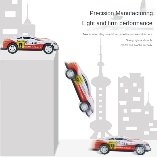 12pcs Alloy Racing Cars Model Toy Children Mini Iron Sheet Car Set Rebound Car Metal Alloy Cars Toys for Kids Boys Birthday Gift 5