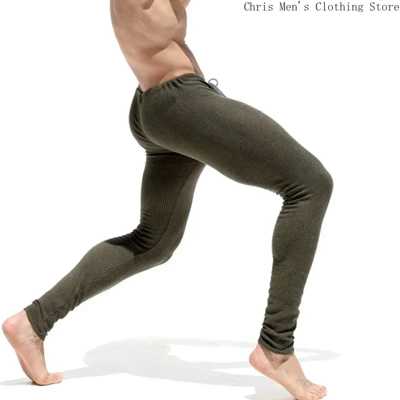 Men's Sexy Leggings Autumn and Winter Home Male Leggings Leisure Sports Small Legs Elastic Slim Men's Pants Men's Clothing Gym 3