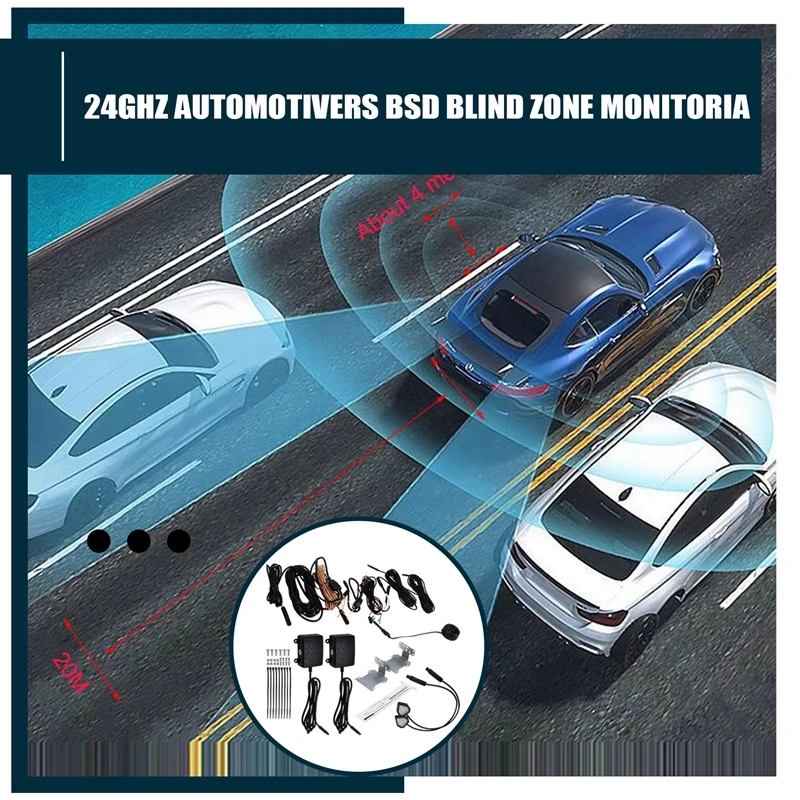 Universal 24Ghz Millimeter Wave Radar Car BSD Blind Spot 20M Detection System BSM Blind Spot Monitoring Assistant