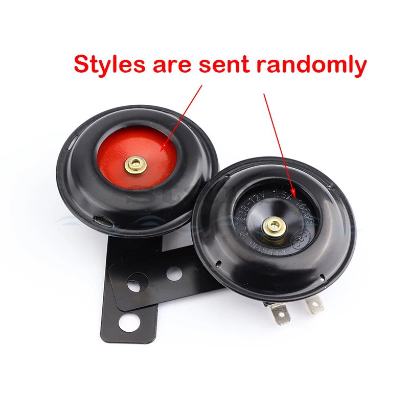 Universal 12 24 36 48 60V Motorcycle Electric Horn Kit Signal Speaker Waterproof Round Loud Horn For Scooter Moped Dirt Bike ATV