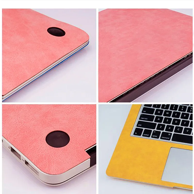 Vinyl Film Sticker PU Sticker Kits Support For Apple Macbook A2941 13 Air Pro 13.3 A2337 2338 13.6 14 15.6inch Laptop Skin Protector Front Back Set
