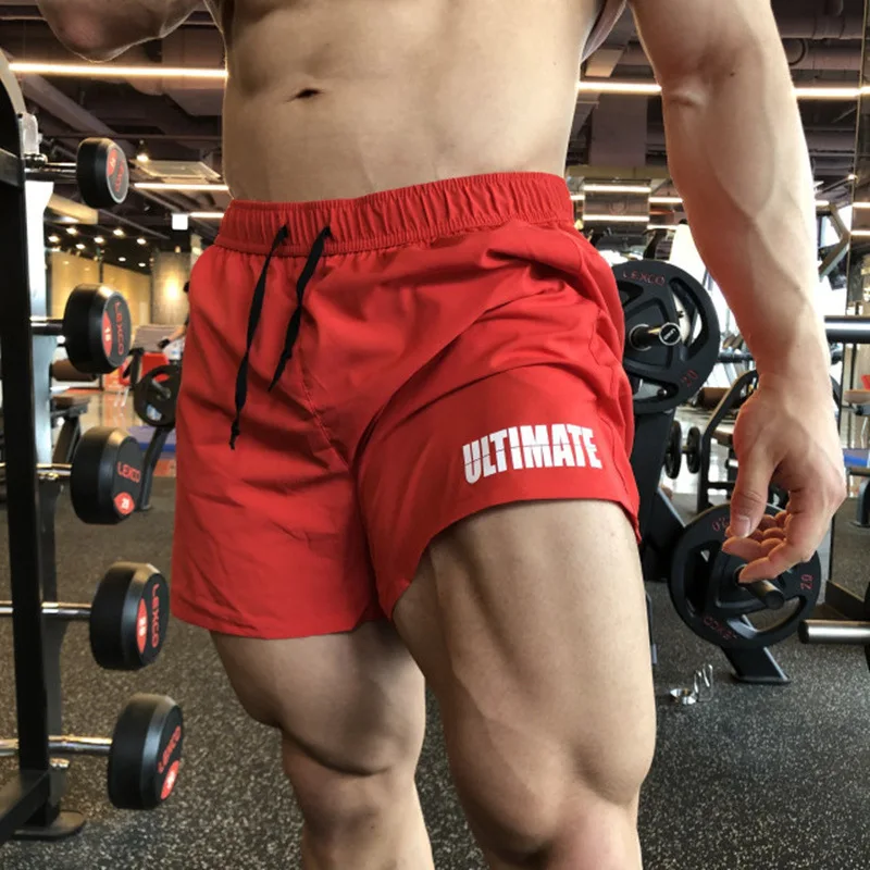 

2024 summer new sports three-point shorts men's elastic sports room muscle fitness brother training hot pants