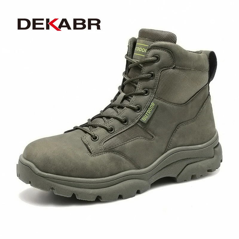 

DEKABR Boots Mens Winter Autumn Outdoor Fashion Ankle Boots Waterproof Comfortable Wear-Resistant Sole Working Boots For Men