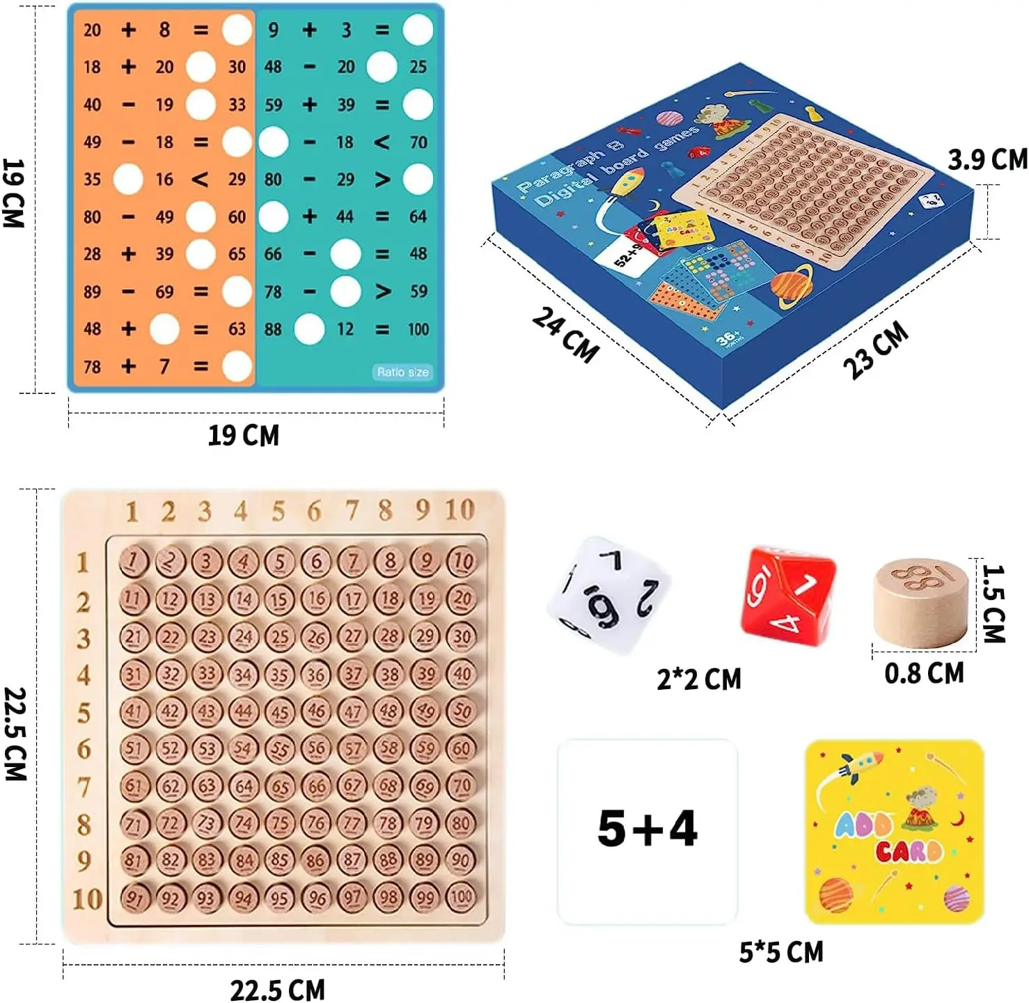 2 in 1 Wooden Montessori Multiplication Board Game Number Sense Learning Math Table Educational Toys Arithmetic Teaching Ais 4