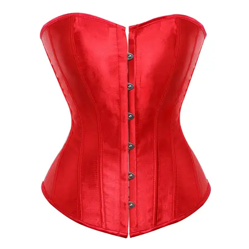 Caudatus Black Corset Top Plus Size Bustiers Overbust Satin Sexy Costume Corselet Brocade Vintage Style Bridal Korsett Women - Image 7