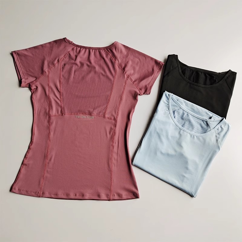 Outdoor Sports Shirt Sportswear Yoga Wear Women's Sports T-Shirt Fitness Clothes Running Yoga Top Female Workout Tops T-shirt