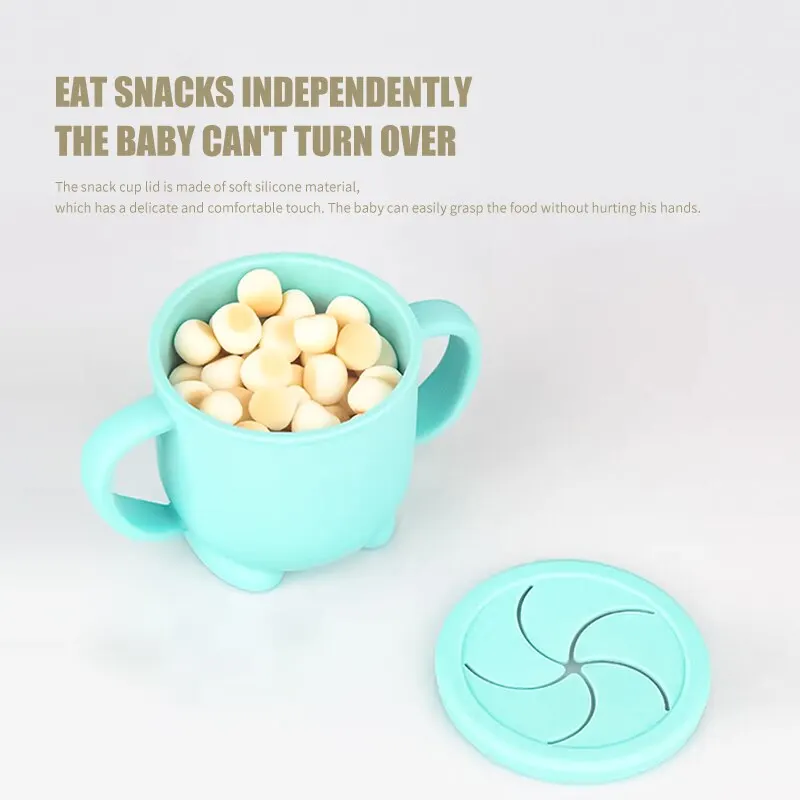 Silicone Cups Baby Snack Cup Kids Solid Color