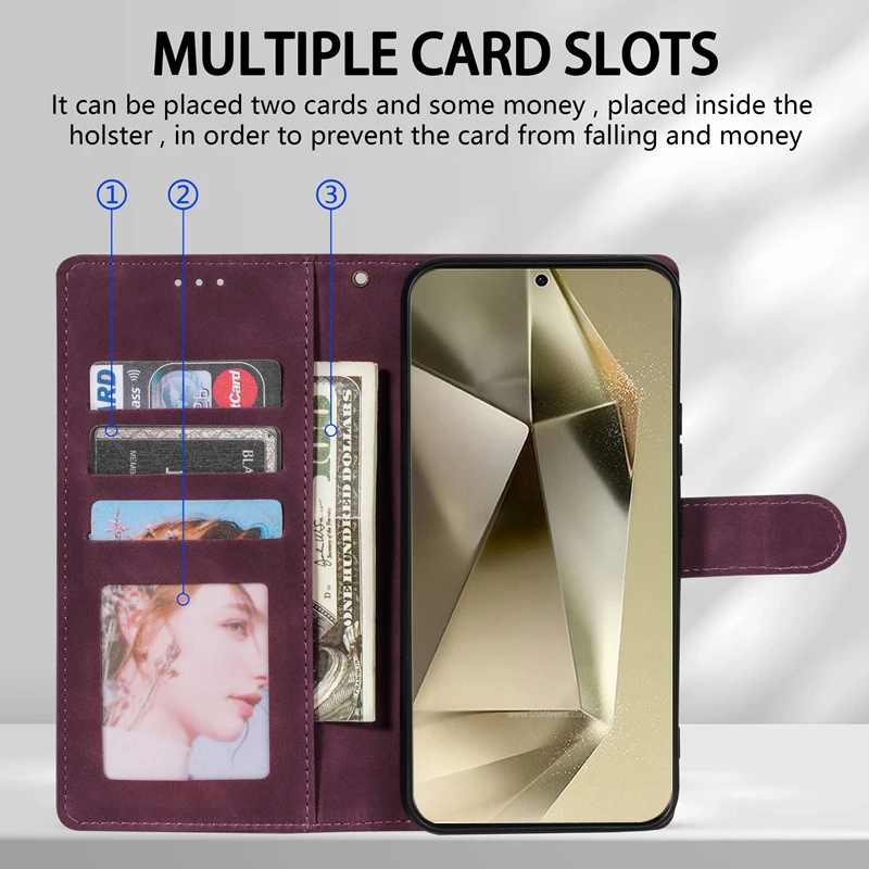 Premium Waterproof Magnetic Leather Wallet Case – Drop-Proof & Dustproof Protection
