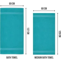 6 Pack Bath Towel Set, 100% Ring Spun Cotton, Medium Lightweight & Highly Absorbent Quick Drying Towels, Bathroom Premium Towels 2