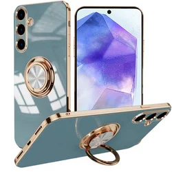 Sleek Plating Magnetic Phone Case - Stylish & Durable Protection for A52 4G 5G A52S 5G (Gray)