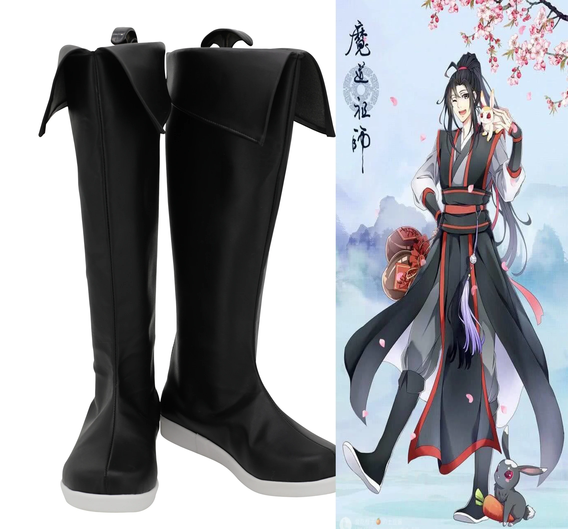 

MO DAO ZU SHI Wei Wuxian Cosplay Boots Grandmaster of Demonic Cultivation Cosplay Shoes Mo Dao Zu Shi Black Boot Halloween shoes