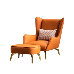 Роскошные стулья Северный стул с подушкой, современные кресла для спальни, гостиной, набор кожаной мебели для пола, диван