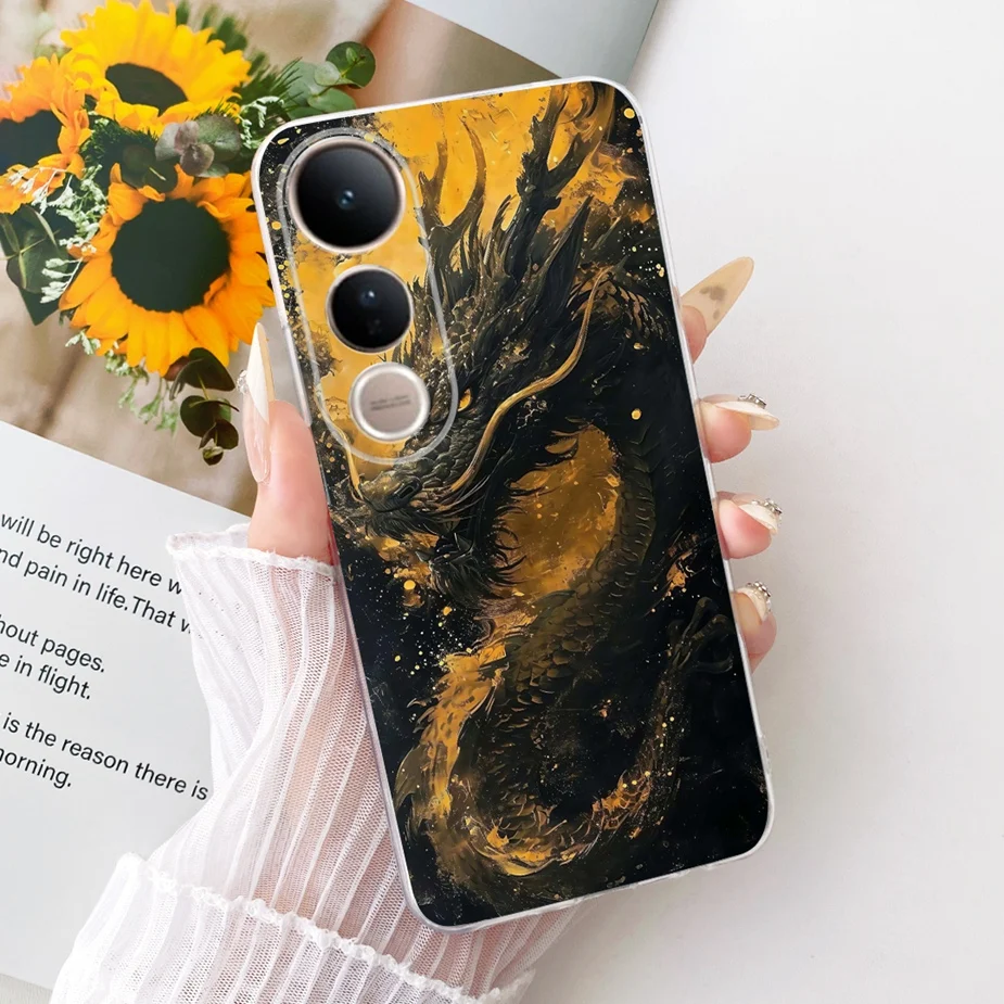 Luxury Bow Flowers Painted Soft Silicone Phone Case Cover