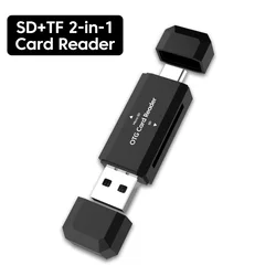 Dual Function High - Speed USB - C Card Reader Adapter (Black)
