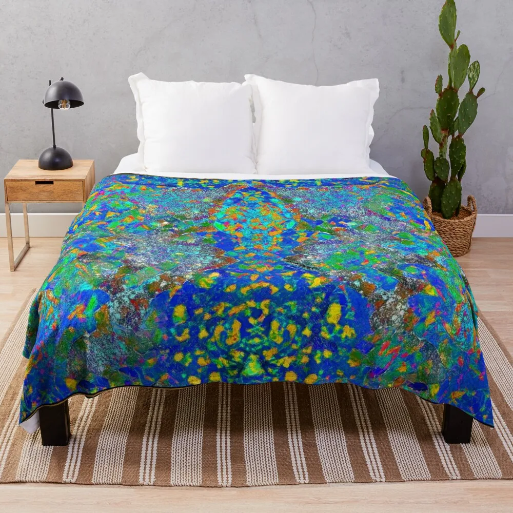 

The Luminous Garden, Abstract Artwork Throw Blanket Softest warm winter Cute Designers Blankets