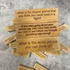 54 PCS Questions Tumbling Tower Game Ice Breaker Questions Tumbling Wood Color Wooden Giant Wood Stacking Game With Scoreboard 4