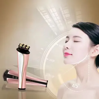 Portable EMS Face Lifting Device RF Facial Eye Massage Introducer Microcurrent Skin Rejuvenation Anti Aging LED Beauty Device