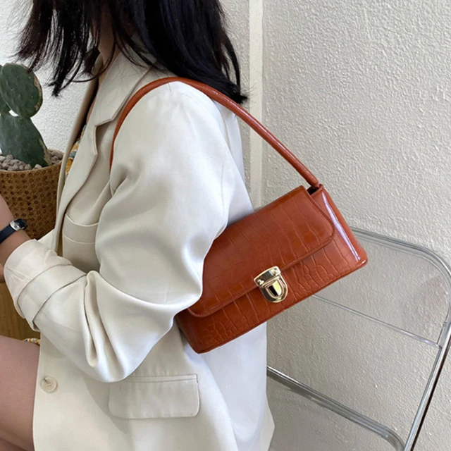 Women’s Bag 2022 Brand Designer Flap Hasp Handbags Lady Korean Fashion Shoulder Bag PU Leather Casual Square Bags Stone Grain 2