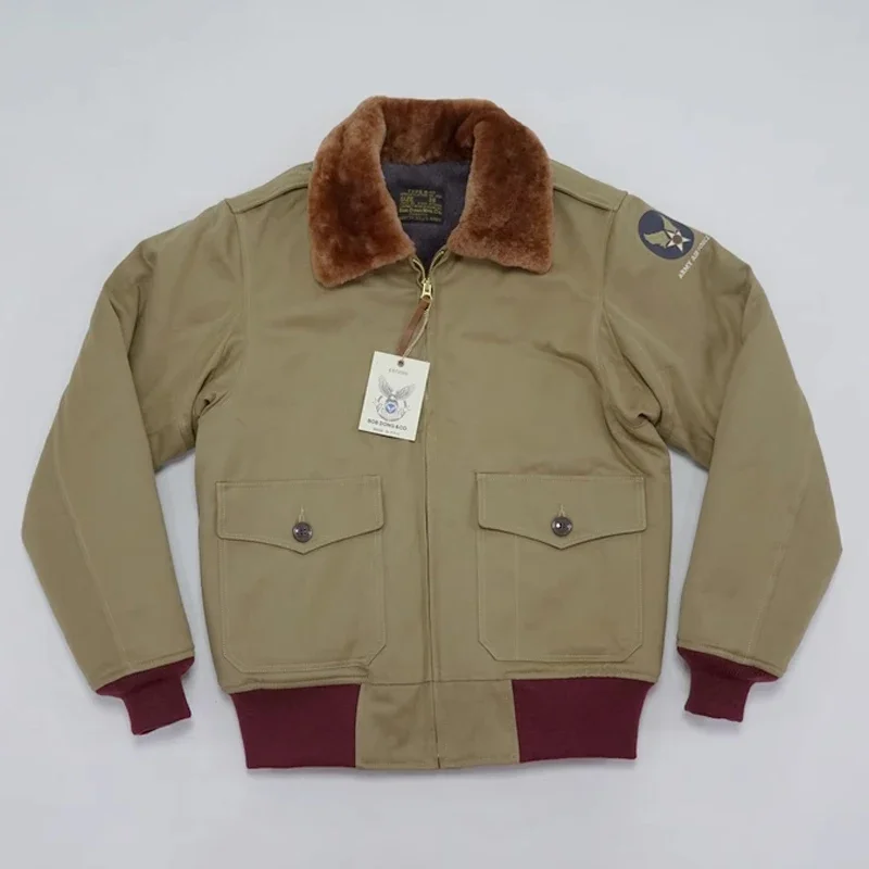 BOB DONG B-10 Bomber Jacket Vintage Style Flight Clothing Warm Wool Lined Short Coat 2