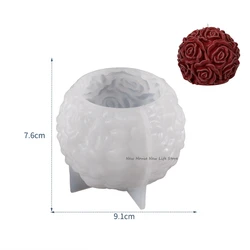 Versatile Silicone Rose Flower Mold for Crafts and Culinary Creations (90mm)