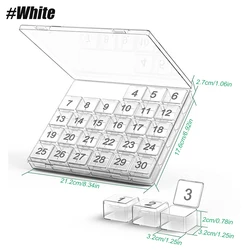Monthly Pill Organizer with Large Compartments (WHITE)