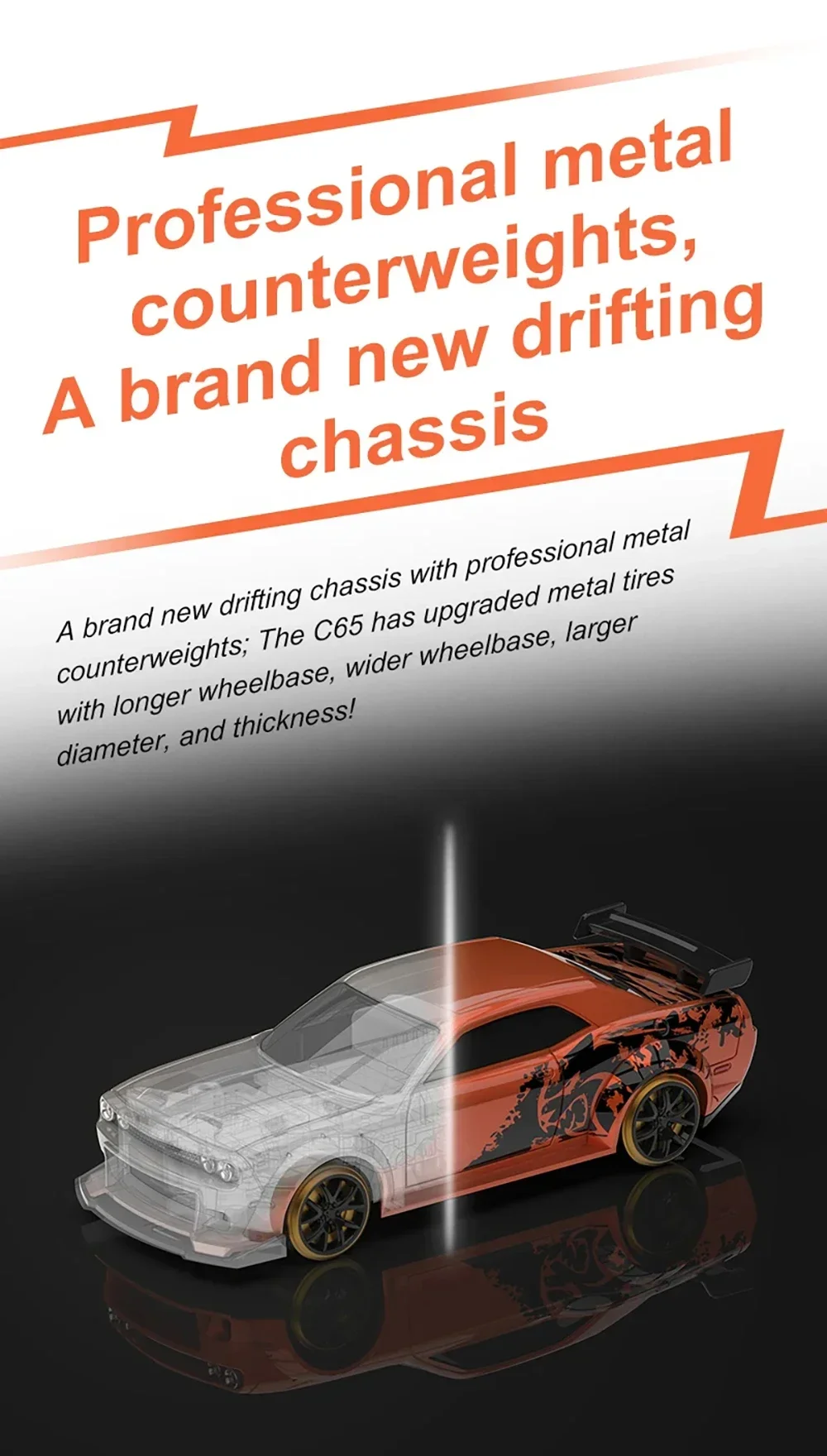 ターボレーシング　c65 美品 楽天市場】TURBO RACING 1/76スケール ドリフトカー C65シルバー