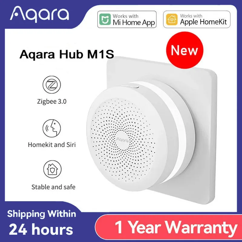 

2022 Newest Aqara Smart Hub M1S Gateway Wireless Zigbee 3.0 Wifi RGB LED Night Light Remote Control For Xiaomi Mijia Homekit APP