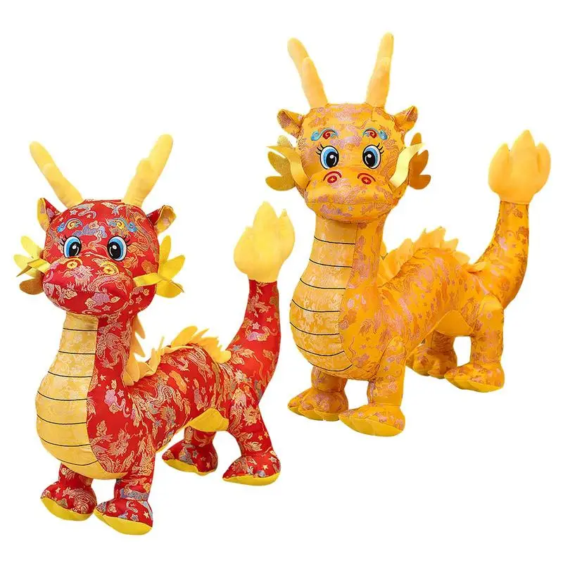 

Chinese Dragon Plush Doll Year Mascot Doll Figured Cloth Chinese Dragon Plush Toy Zodiac Dragon Doll Pillow New Year Decoration
