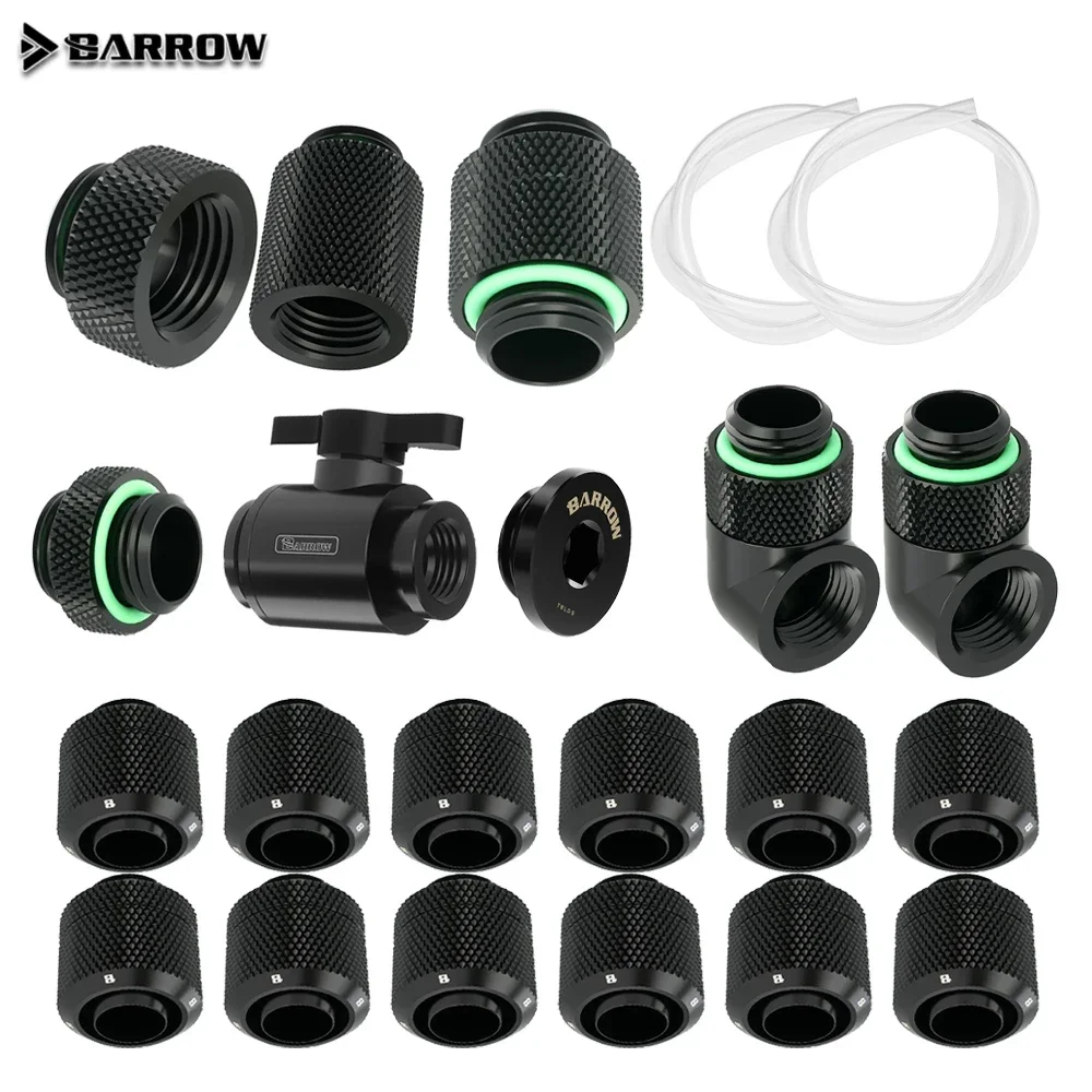 Barrow 10×13 mm Soft Tube Fitting Kit 10×16 mm Kit Adaptador de Mangueira para Acessórios de Refrigeração a Água Faça Você Mesmo Mod Black Silver White Gold
