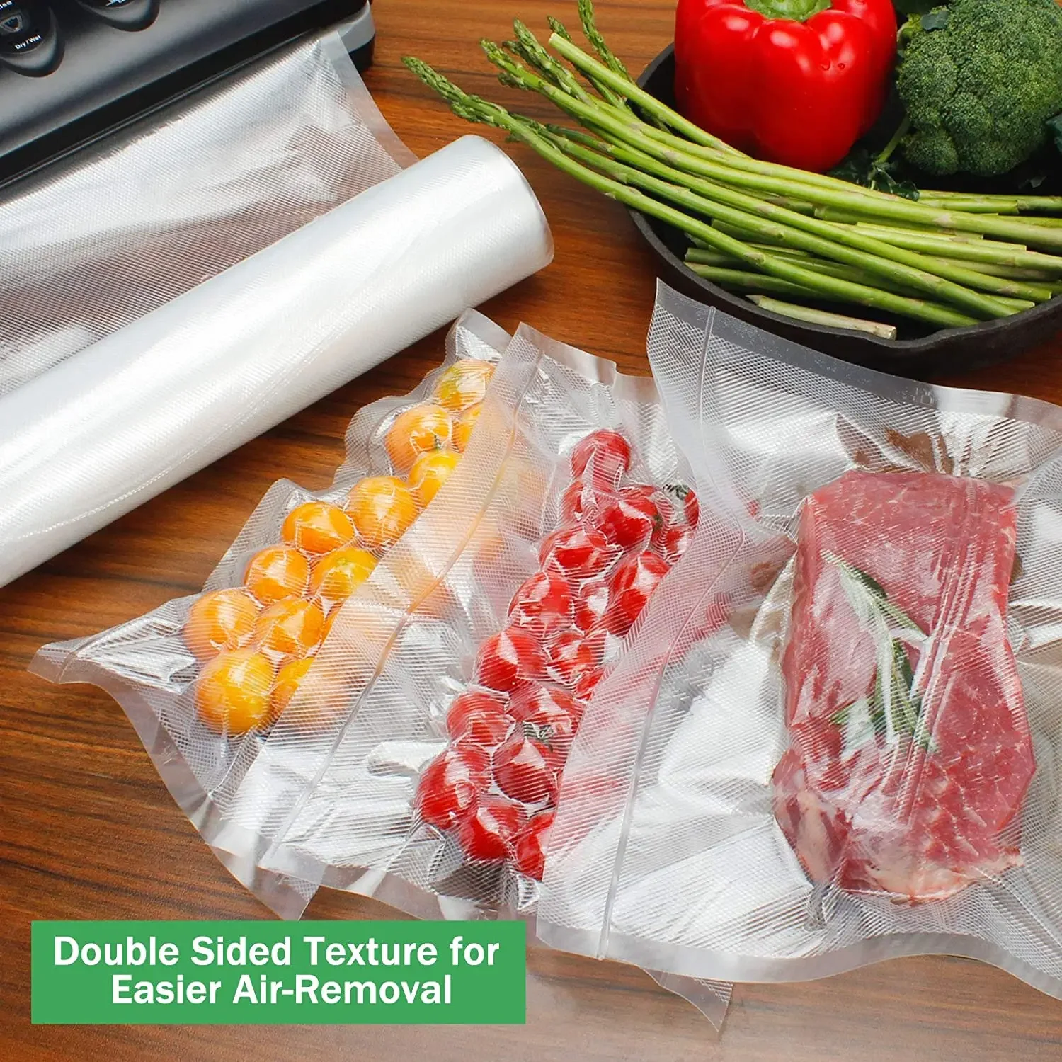 vacuum sealer Plastic Storage bag vacuum sealing machine pack food saver Packaging Rolls packer seal bags 100PCS/LOT