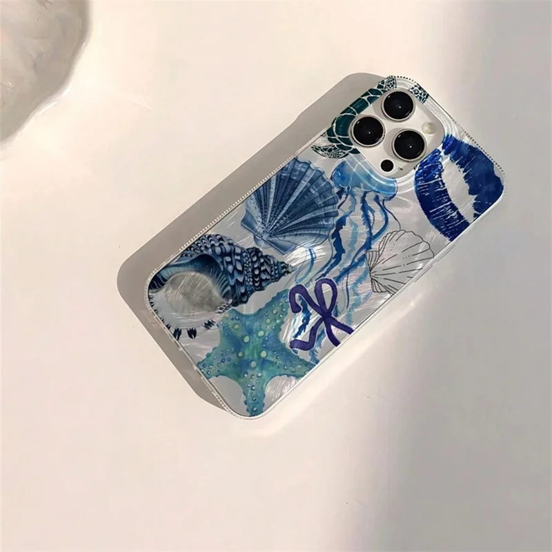 Glossy Blue Ocean Element Lip Phone Case
