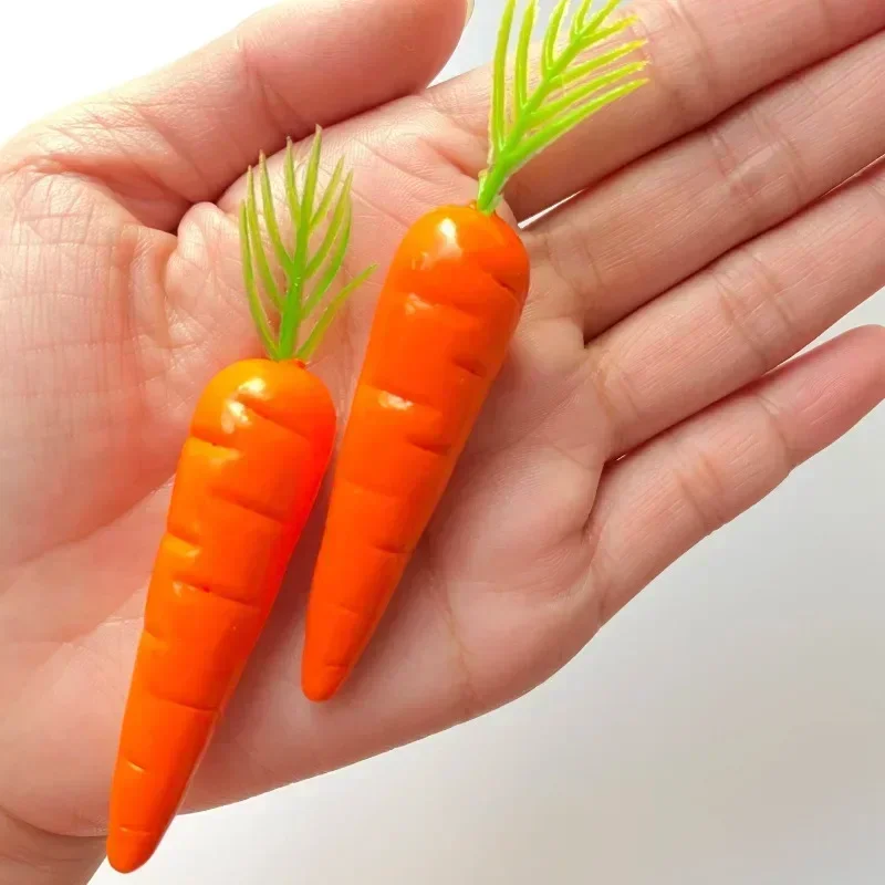 Artificial Carrot Fake Foam Vegetables Mini Carrot 10Pcs Easter Decoration Party Doll House Accessories Food Photography Props