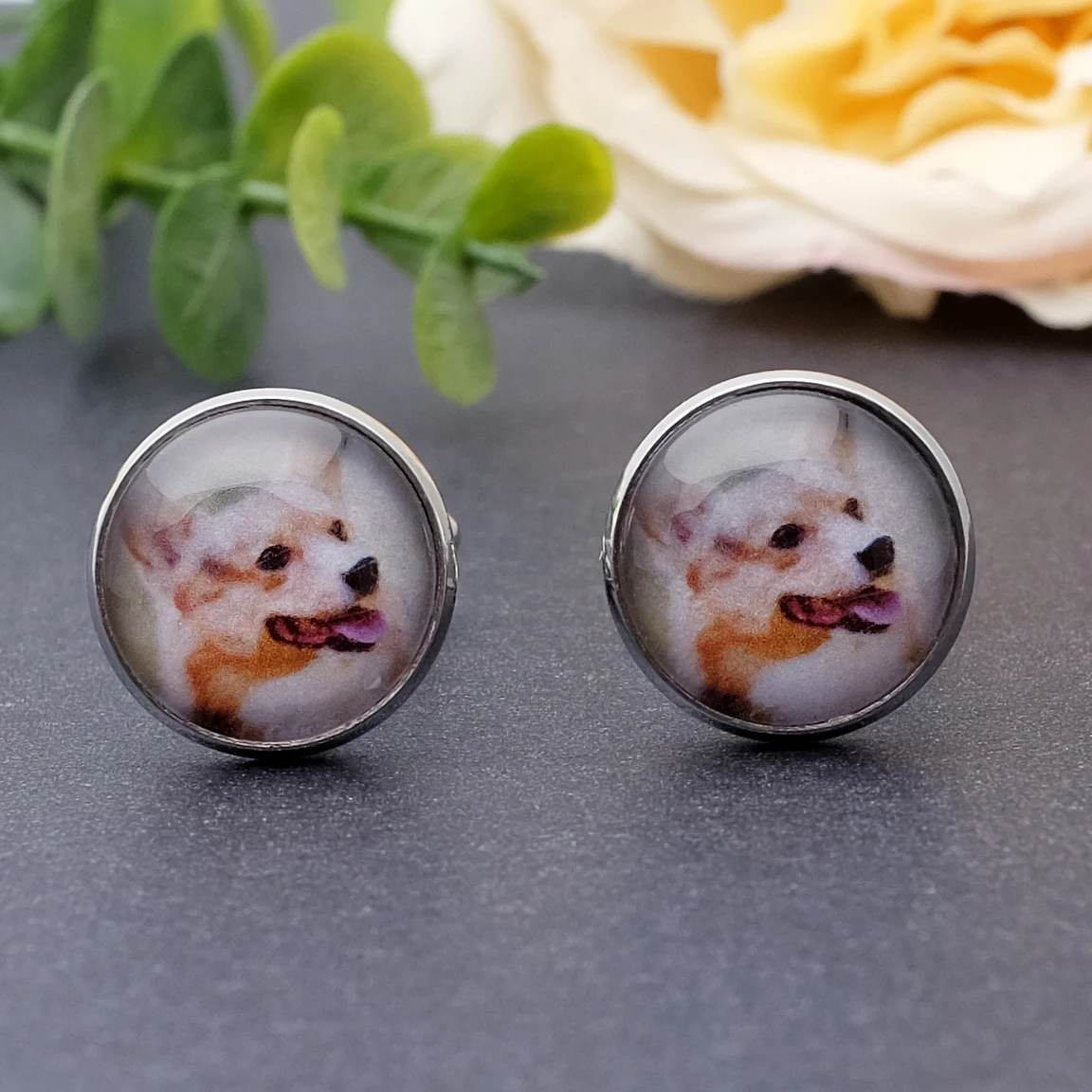

Personalized Cufflinks Photo Cufflinks Pet Picture Cuff Links Custom Cufflinks for Him Men's Cufflinks Gift for Pet Lovers