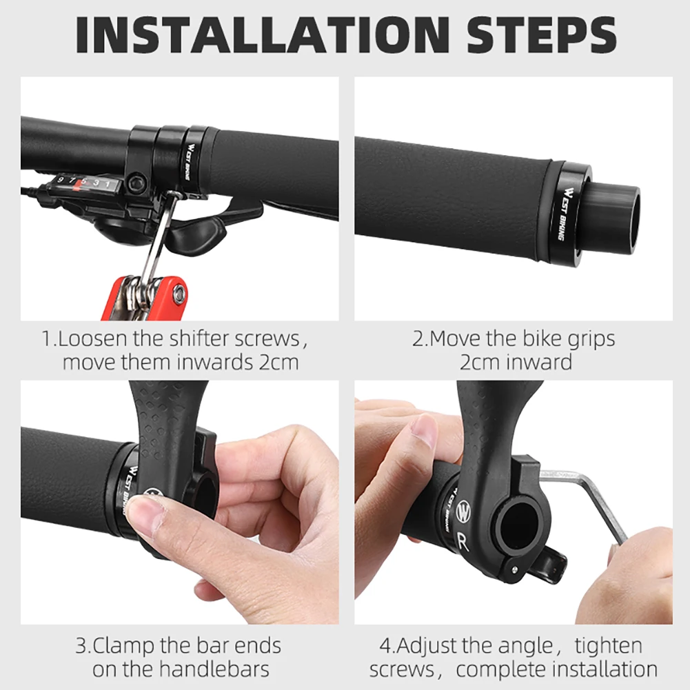 Bicycle handlebar grips cycling mountain bike grips ergonomic design