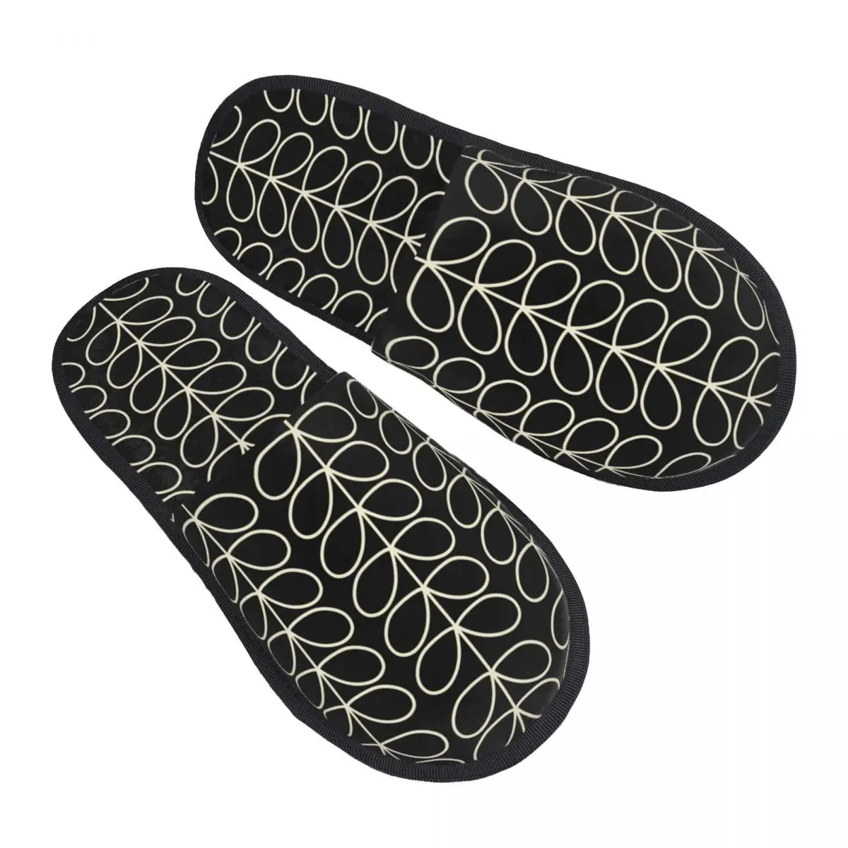 

Giant Linear Stem Print Guest Slippers for Bathroom Women Custom Print Orla Kiely House Slipper