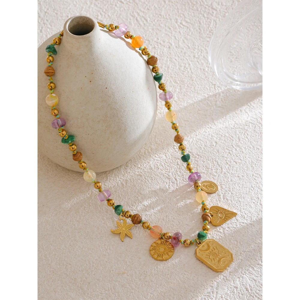 Yhpup Necklace Stainless Steel Waterproof