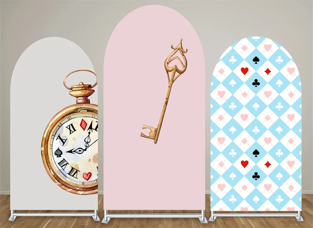 

Arch Backdrop Covers for Parties, Arched Panels Wedding Birthday and Baby Shower Party Decoration Props