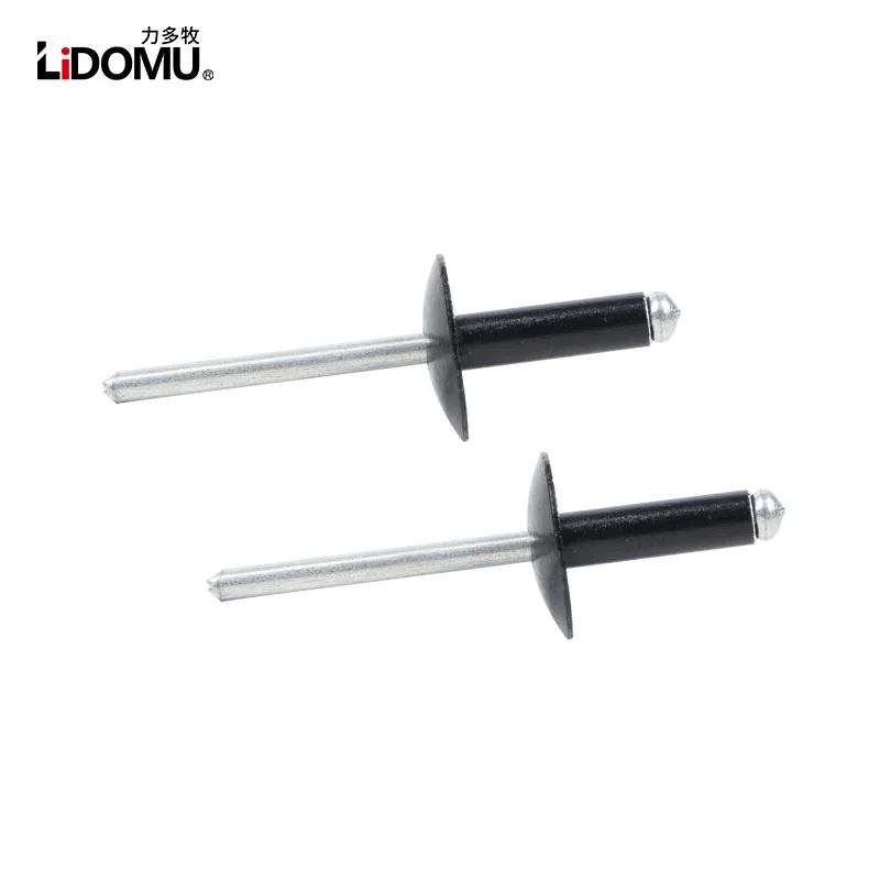 Rivets and Fasteners Rivets and Screws 30/50pcs aluminium steel large flange head black blind rivets