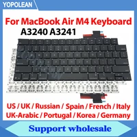 2025 M4 Laptop A3240 A3241 Keyboard For Macbook Air M4 13" 15" US UK English French Russian Spanish Italy Portuguese EU Layout