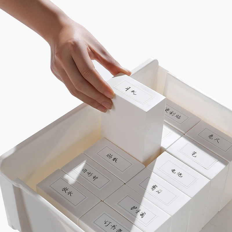 Mini Drawer Storage Box Solid Color Flip Lipstick Data Line Box Classification Sundries Practical Table Storage Supplies