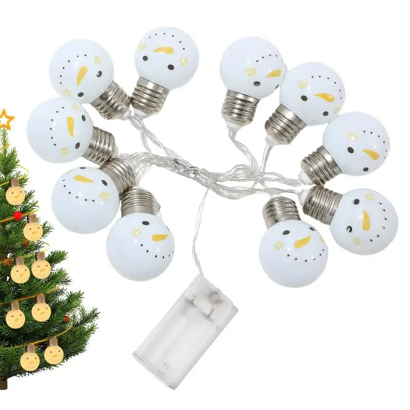 

Christmas Snowman LED Lights Cute White Christmas Snowman Lights Christmas String Lights Indoor Home Garden Festival Party