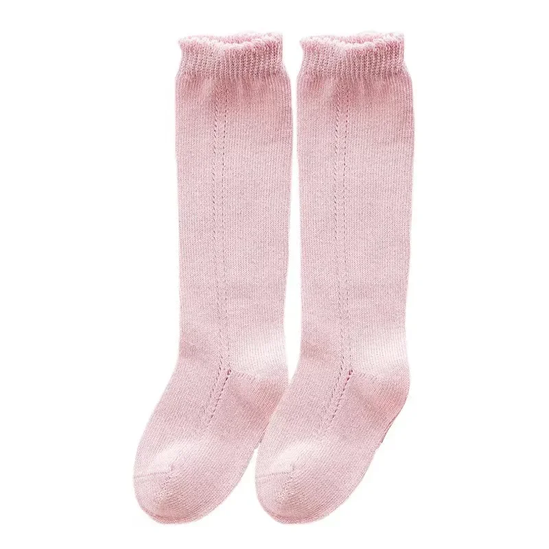 Cotton Baby Knee Socks White Boys Girls Elegance Baby Socks Long Tube Kids Children Spanish Style kniekousen meisje Knee High 5