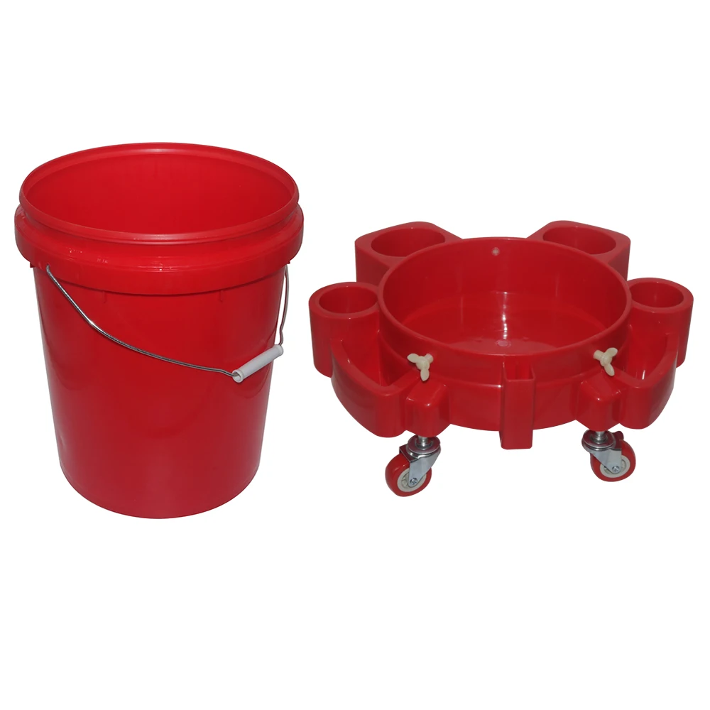 Mobile car wash bucket Pulley car wash bucket stool Multi functional mobile water Car washing tool storage 1 Set