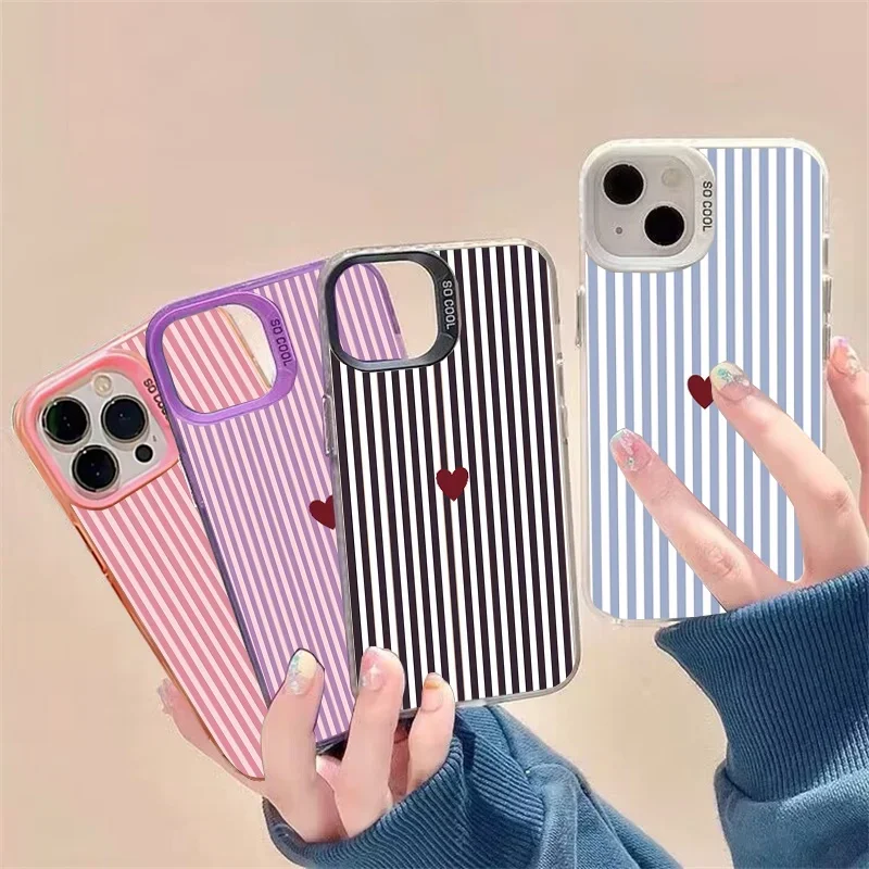 Vibrant Stripe Pattern Fashion Phone Case - Hard IMD Cover