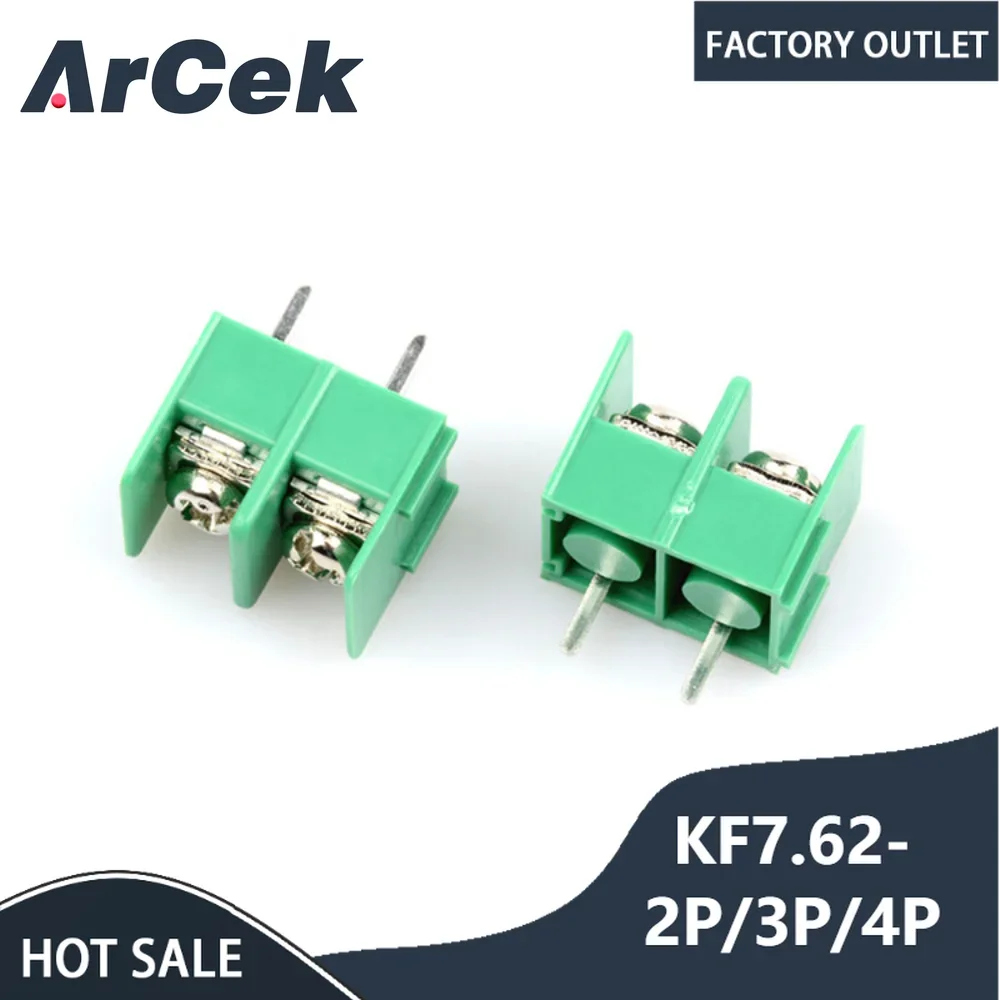 

20 шт./партия, разъем для винтового блока печатной платы, 7,62 мм