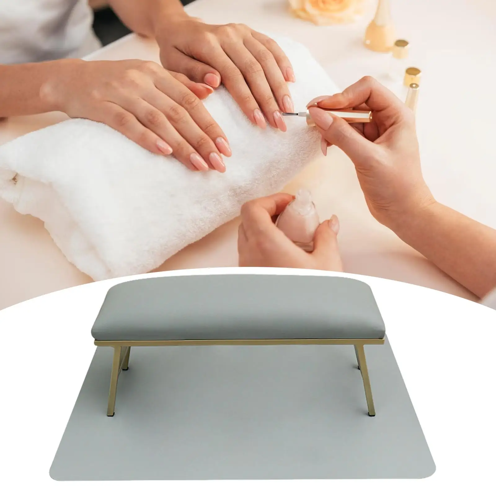 Nail Pillow and Mat Arm Rest for Nails for Salon Home Nail Techs Use