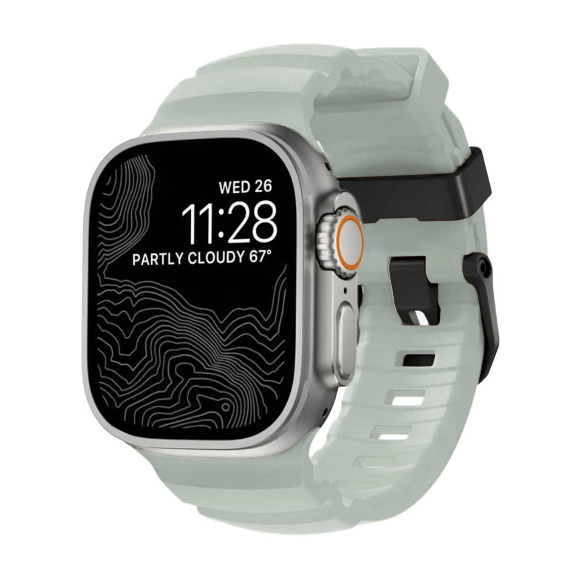 Sporty Titanium Silicone Bracelet Strap